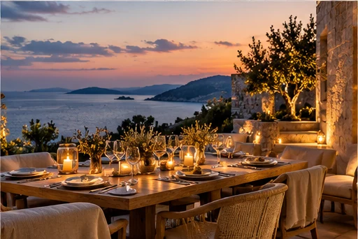 A table by the sea